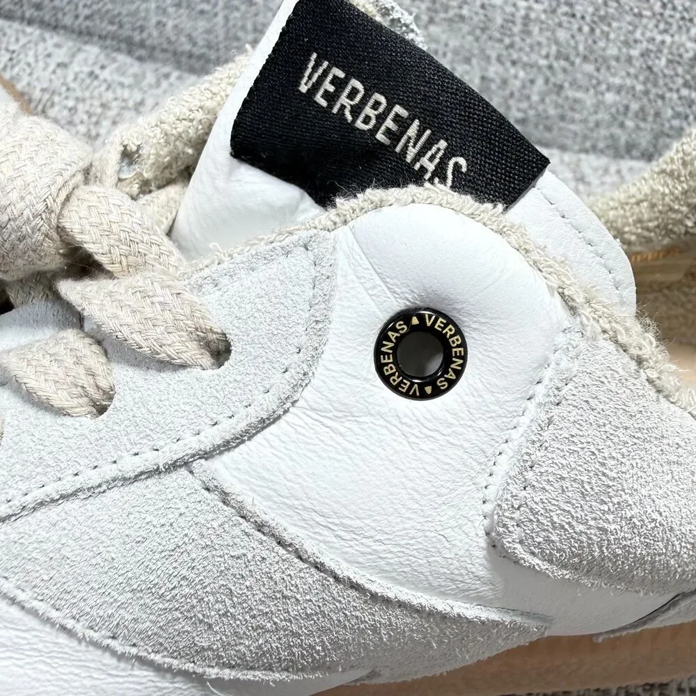 NWT Verbenas Soro Savage Men's White and Tan Sneakers size EU 44 US 11